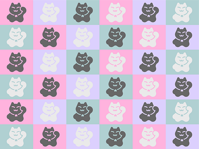 Kitty Pattern! cat icon pastels pattern