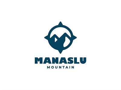 Compass + Mountain camp campers camping compass design direction everest hiking logo manaslu mountain outdoor