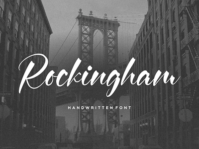 Rockingham brand identity brand name branding elegant font handwritten handwritten font luxury script script font signature