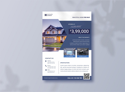 House Rent Flyer Template branding flyer graphic design house poster promotion rent template