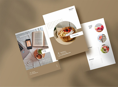 Minimalist Menu Book branding flyer graphic design menu minimalis template