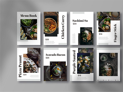 Menu Book Vol.2 book branding food graphic design menu template