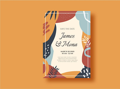 Floral Wedding Invitation Template Vol. 2 branding graphic design happy invitation wedding