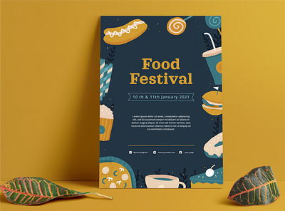 Food Festival Flyer branding festival flyer food graphic design poster