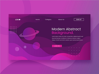 Landing Page Modern branding graphic design landing page template ui