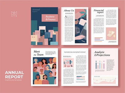 Annual Report Template annual report branding company graphic design template