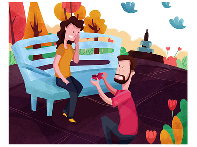 Married Proposal character cute illustration love married moment proposal