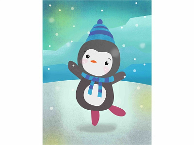 The Flying Penguin animal book character children children book illustration cute illustration kids penguin snow story book