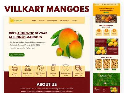 Villkart mangoes - Ecommerce website design and development