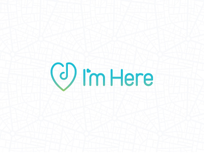 Imhere New Logo app branding imhere location logo music