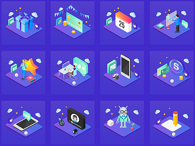 Isometric Illustrations android app got it icons ios