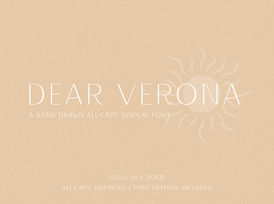 Dear Verona Display Font creative market design font font design graphicdesign lettering type vector