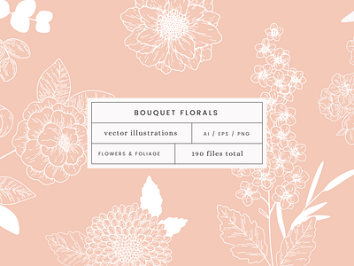 Bouquet Florals Vector Illustrations