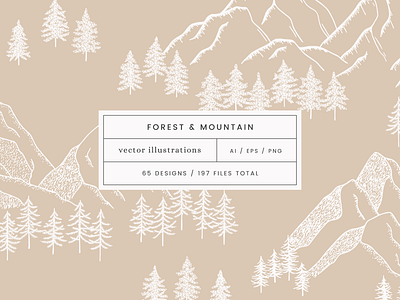 Forest & Mountain Vector Illustrations