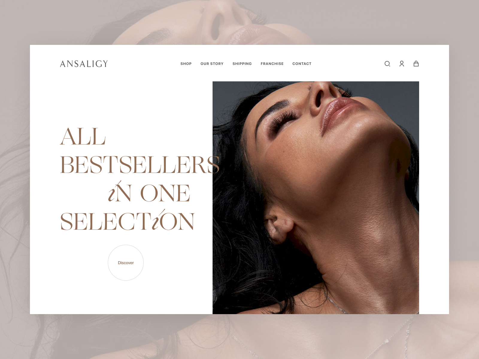 Ansaligy - E-commerce Concept Main Page by Anastasia Nazarova on Dribbble