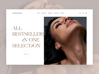 Ansaligy - E-commerce Concept Main Page cosmetic cosmetics e commerce e shop ecommerce main page mainpage skincare ui ui ux web web design