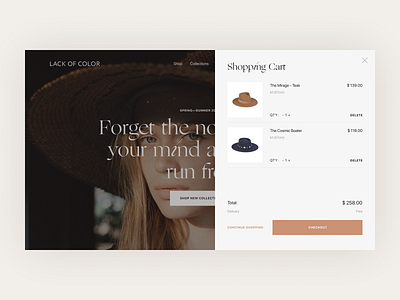 Lack Of Color - online store. Shopping Cart design e commerce e shop ecommerce shopping bag shopping basket shopping cart ui ui ux web web design