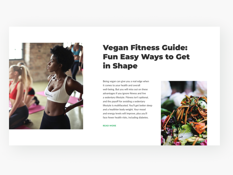 Vegan website by Anastasia Nazarova on Dribbble