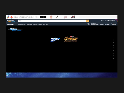 Ziploc Marvel animation motion graphic website