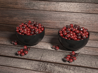 Cranberries 3d arnold render cinema 4d cranberry fruits product shot wood