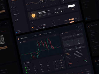 Trading Platform airnauts airnauts studio animation bitcoin crypto dark mode dashboard design finance interface menu money navigation trade trading ui ux video web webdesign