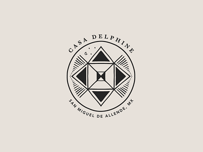 Casa Delphine branding hotel design illustration logo
