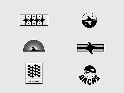 Orcas Branding 3 brand agency brand identity branding design fin graphic design illustration line art logo logo minimalism sunset tail typography vector vector art whale yin yang