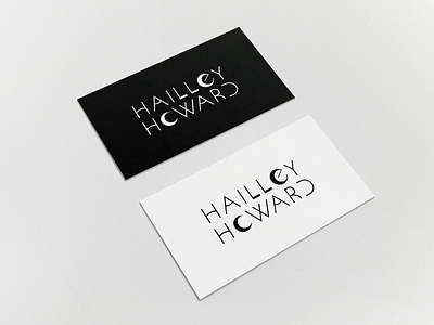 Hailley Howard Branding – Part 2 black white branding business cards custom type logo logo design logotype minimalism moon photography photography branding photography logo vector