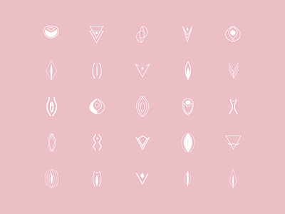 Pussy Perfect – Icon Exploration brand identity branding female femme icon design icon set iconography illustration minimalism pussy vagina vector women women empowerment