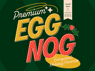 Egg Nog branding egg nog holiday illustration label package