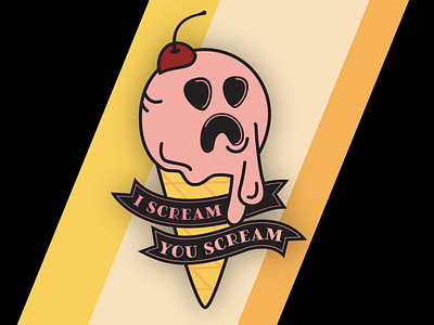 Ice Scream cherry i scream you scream ice cream icecream illustration iscream pin pun scream yummy