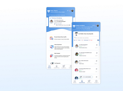Wifus Mobile - Health App - Home, Doctor List android app design health app icon ios mock up ui uidesign uiux ux uxdesign