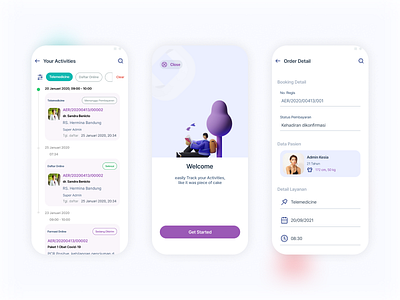 HEALTHCARE APPS - ACTIVITIES activities app branding design healthcare history illustration interface design mock up ui uidesign uiux ux