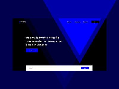 Quantum - Exam Resources Landing Page branding ui ux web design