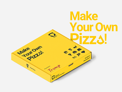 Pizza Box for Pizza.ir adobe illustrator branding design food illustrator minimal pizza pizza box pizza lover typography yellow