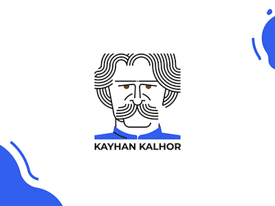 Kayhan Kalhor adobe illustrator avatar blue composer design graphic design illustration illustrator iran kayhan kalhor lineal linear music persian portrait vector vocalist