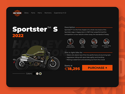 Harley-Davidson Product Review animation bike black design harley davidson interaction luxury microinteraction motorcycle purchase ui ux web web design website
