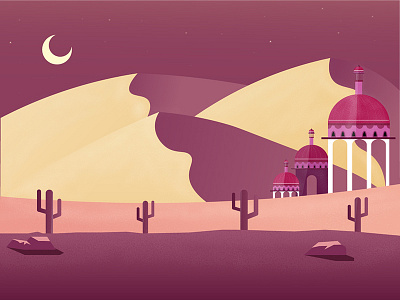 Arabian Nights - Illustration alladin arabian desert design daily digital art illustration illustrations daily nights ui kit