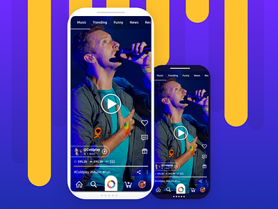 Roposo Screen Redesign ios app mobile app music app roposo user experience user interface user interface ui ux video app