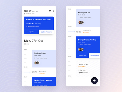[1/3] Homescreen for Smart Calendar App android calendar design design flat ios minimal travel ui user experience user interface ux