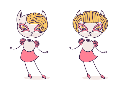 Female kitty character design