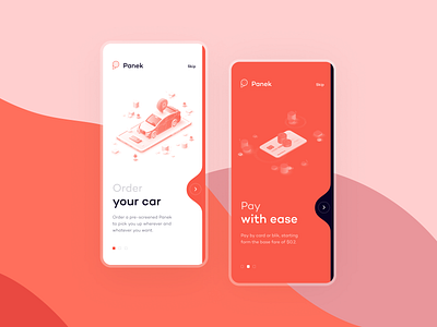 Panek CarSharing onboarding app concept design illustration interface ios mobile typography ui ux