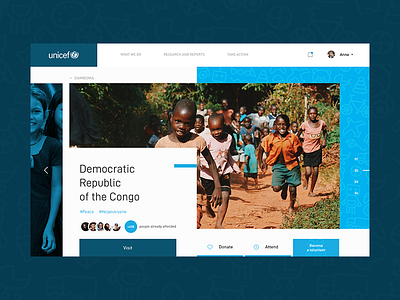 Unicef - Landing Concept design landing nonprofit ui web