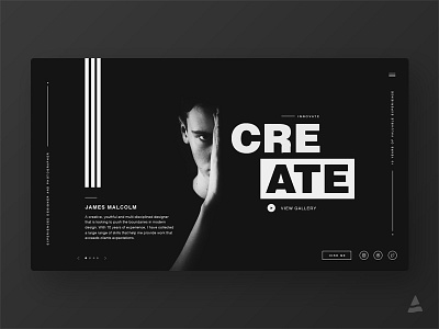 "Innovate and Create" landing page