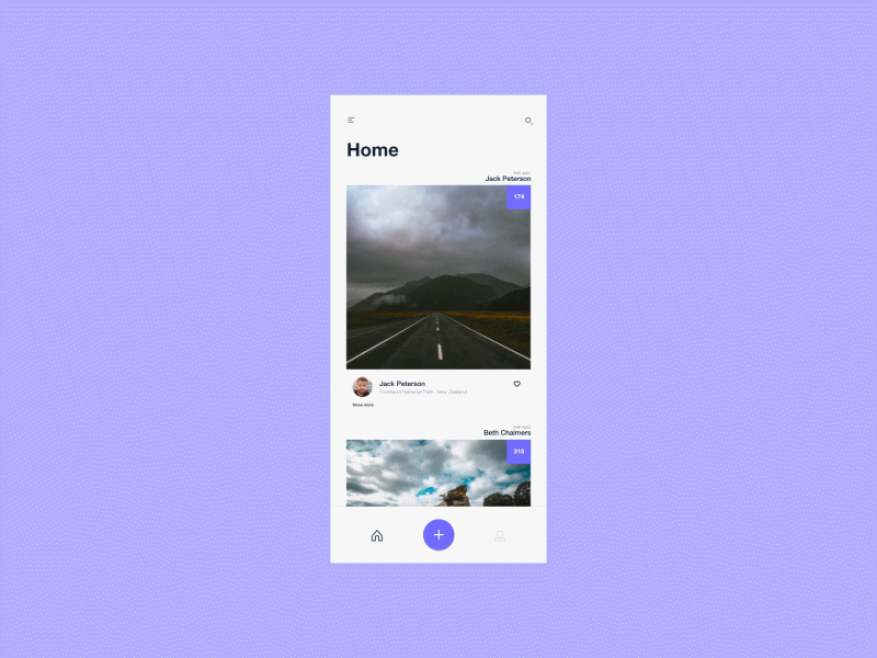 Photography App with Micro Interactions animate animation app art dailyui design dribbble interaction interface microinteraction photo photo app photograhy share ui uidesign ux website