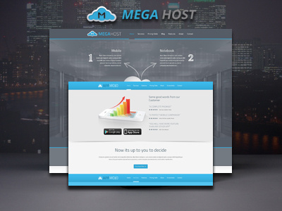 Mega - Hosting, Software Promotion PSD application business doimain hosting landing page mega host multipurpose one page pricing promotion psd template software technology