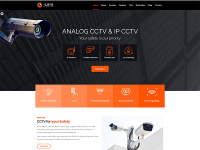 CCTV Security Camera Website Template Free & Premium cctv cctvcameras security camera web design website website design
