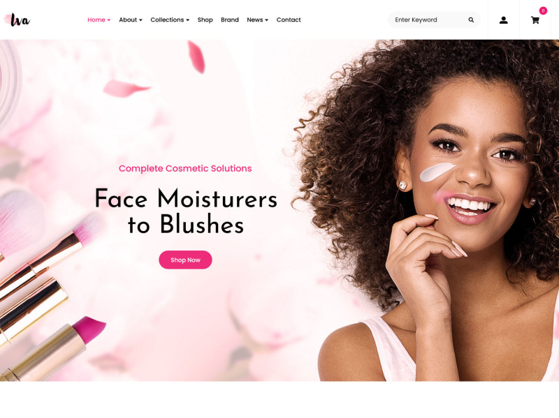 Iva - Beauty Store, Cosmetics Shop WordPress theme by DesignThemes on ...