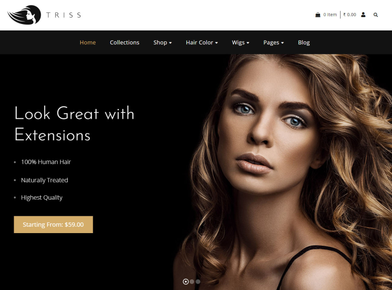 Hair wig wordpress top theme