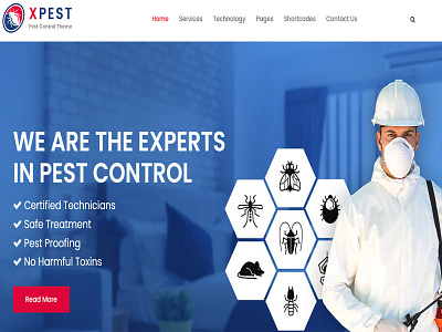 Xpest - Pest Control Wordpress Theme creative responsive web design website design wordpress